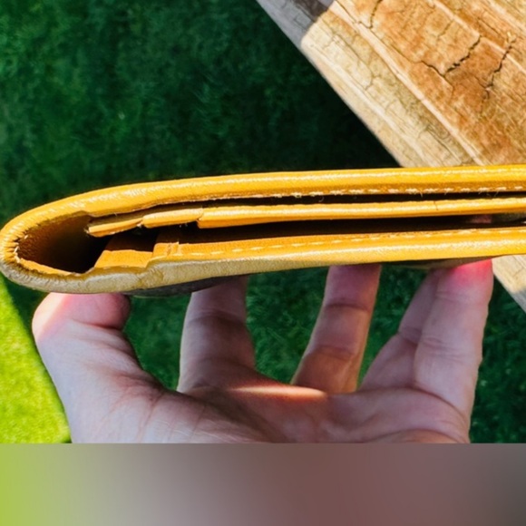 Celine Macadam Yellow/Brown Wallet - Picture 3 of 6